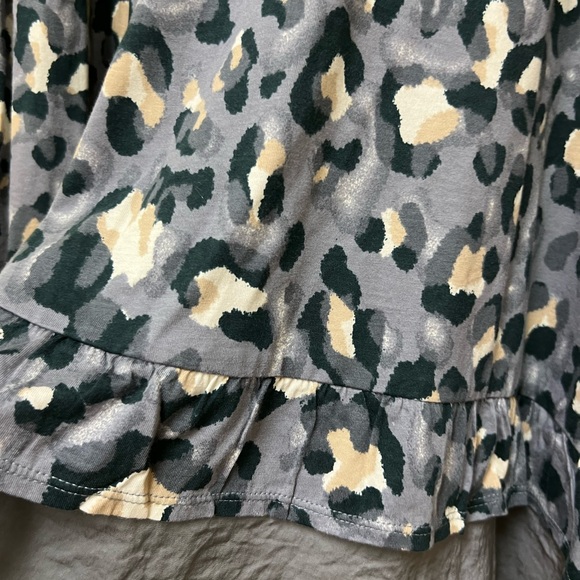 LOGO Multicolor Leopard Print Long Sleeve Top - Picture 10 of 11